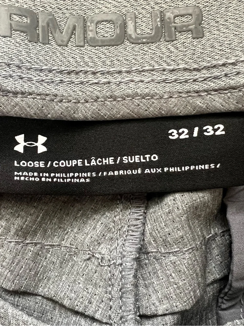 Under Armour Golf Pants Mens 32x32 Gray Stretch Loose Fit Performance Heathered